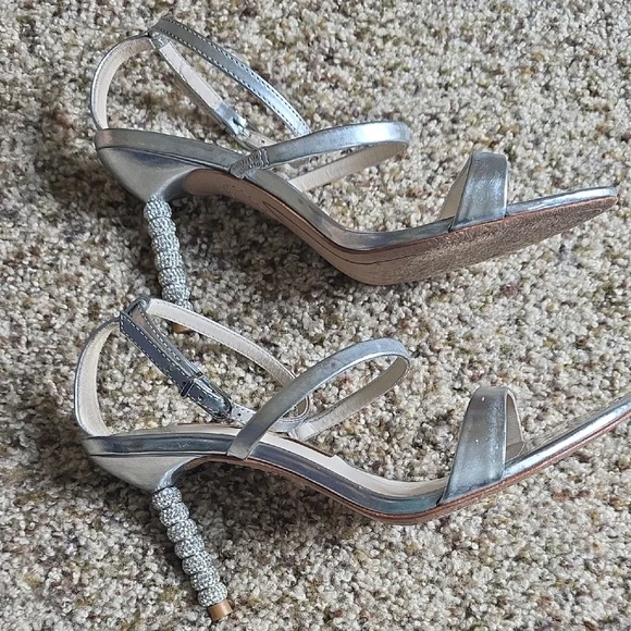 Sophia Webster Silver Sandals with Strappy Design - Picture 9 of 13